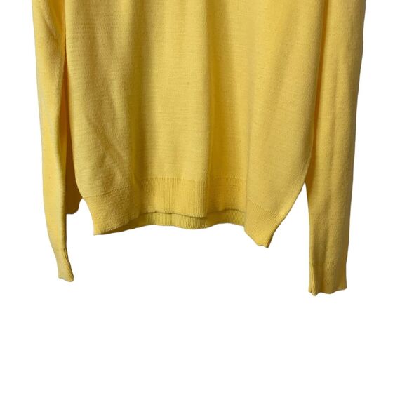Robert Bruce Sweater Mens V-Neck Yellow Size Large VTG 90s Y2K Made USA - Picture 6 of 6
